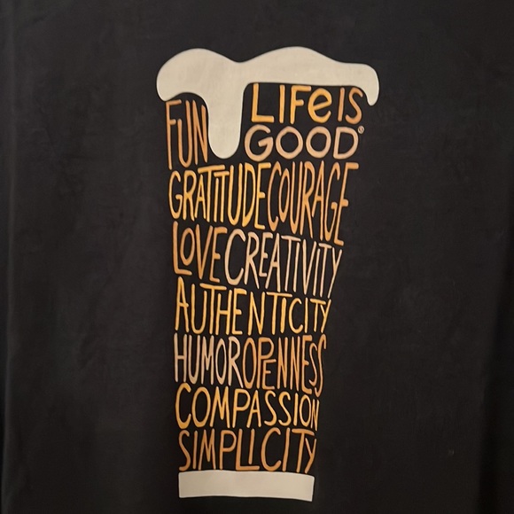 Life is Good gray  T-shirt size XXL Unisex beer graphic positive vibes relaxed - Picture 3 of 12